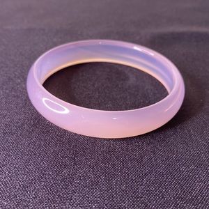 Vintage Champagne Peking Glass Bangle